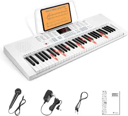 Keyboard mit Leuchttasten von Vangoa Elektronische Klaviertastatur
