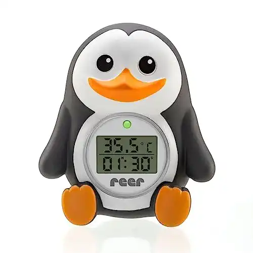 Badethermometer für Babys von Reer mit Pinguin-Motiv