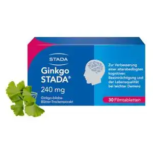 Ginkgo 240 mg Stada Filmtabletten zur Unterstützung der Gedächtnisleistung