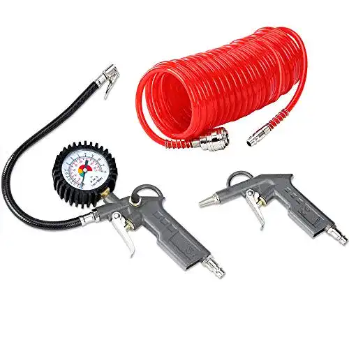 Druckluft Set 3-teilig für Kompressoren bis 12 bar mit Manometer