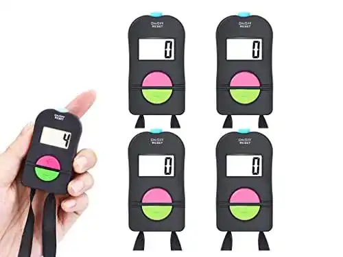 Handzähler Anlising 4 Stück Elektronische Digitale Zähler mit LCD