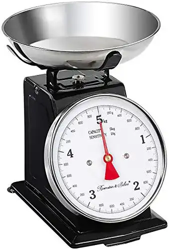 Küchenwaage analog von Rosenstein & Söhne bis 5 kg mit Tara-Funktion