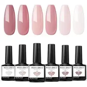 UV Nagellack Set Modelones in Rosa und Nude – 6 Farben