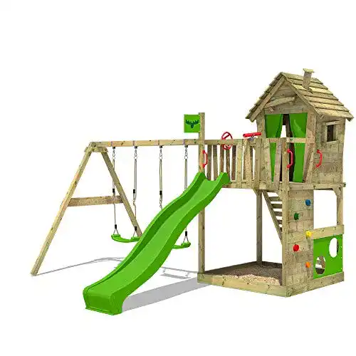 Doppelschaukel mit Rutsche von Fatmoose Spielturm und Klettergerüst