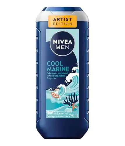 Nivea Men Cool Marine Artist Edition Duschgel für Männer, 250 ml