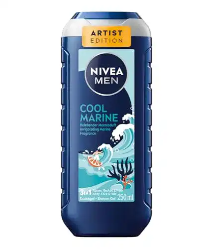Nivea Men Cool Marine Artist Edition Duschgel für Männer, 250 ml