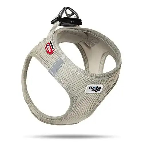 Hundegeschirr Curli Weste Harness Air-Mesh Grau Größe L