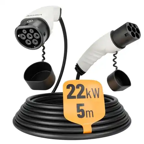 Absina Typ 2 Ladekabel 22 kW und 32 A für Elektroautos und Hybridfahrzeuge