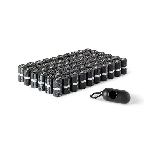 Hundekotbeutel Amazon Basics mit Spender und Leinenclip