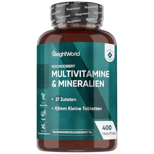 Vitamin Kapseln WeightWorld Multivitamin Tabletten, 400 vegane Stück