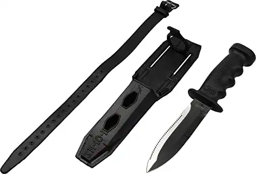 Cressi Supertotem Tauchermesser mit glatter und gezahnter Klinge