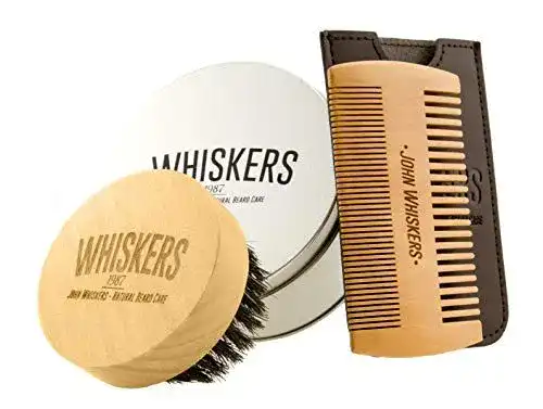 Bartpflege-Set mit Bartkamm und Bartbürste von John Whiskers