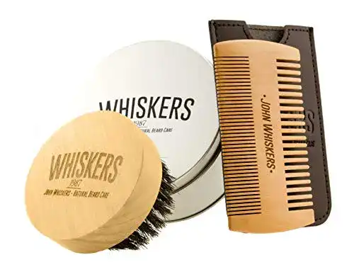 Bartpflege-Set mit Bartkamm und Bartbürste von John Whiskers