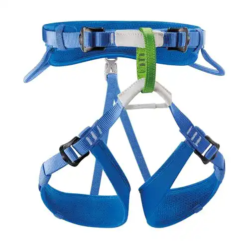 Klettergurt für Kinder Petzl Macchu – verstellbarer Sitzgurt, Einheitsgröße