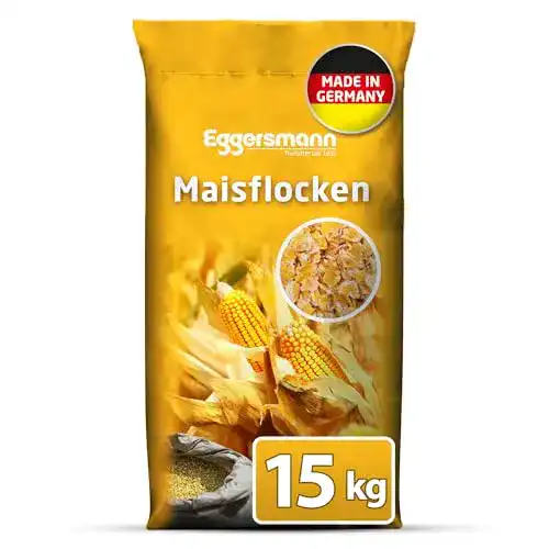 Eggersmann Pferdefutter – Maisflocken für Pferde und Ponys, 15 kg