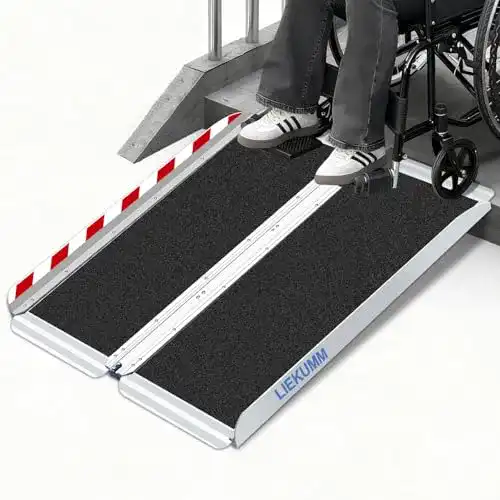 Rollstuhlrampe Liekumm 91,5 cm x 77 cm mit 300 kg Tragfähigkeit