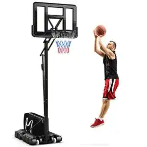 Goplus Basketballkorb für Outdoor mit verstellbarer Korbhöhe