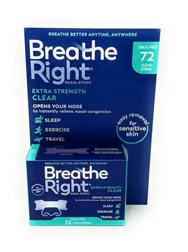 Nasenpflaster gegen Schnarchen von Breathe Right – 72 Streifen