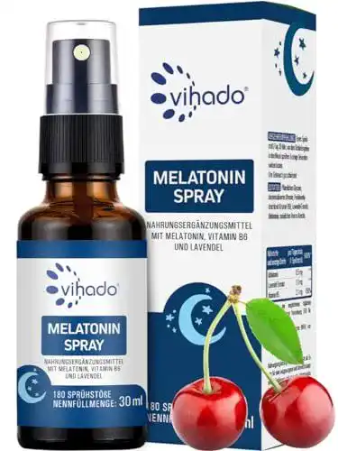 Melatonin Vihado Spray – Hochdosiert mit Lavendel, 180 Tage Vorrat