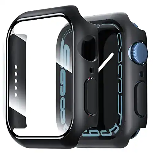 Apple Watch 7 Hülle NEW’C 2 Stück mit Glas Displayschutz für 41mm