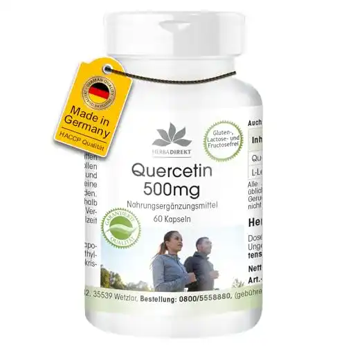 Quercetin Nahrungsergänzungsmittel 500mg, 60 vegane Kapseln