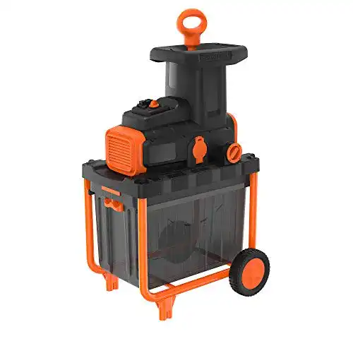 Walzenhäcksler Black+Decker 2.800 Watt Elektrohäcksler für Gartenabfälle
