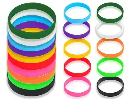 Silikonarmbänder 10 Stück für Herren und Kinder in verschiedenen Farben