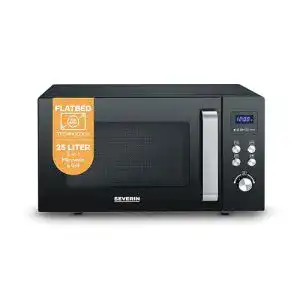 Severin 2-in-1 Mikrowelle mit Glasboden und Grillfunktion, MW 7763