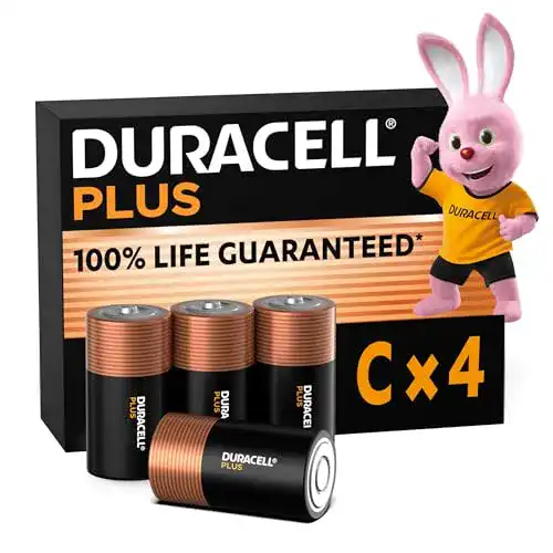 Duracell Plus C Batterien LR14, 4 Stück für Alltagsgeräte