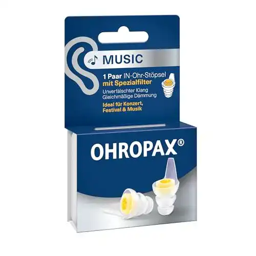 Ohrstöpsel Ohropax Music mit Spezialfilter für Konzerte