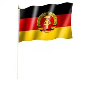 DDR-Flagge Sportfanshop24 Stockflagge 30 x 45 cm mit Stab
