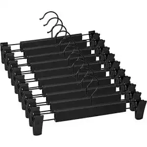 Hosenbügel Lamitocs 10 Stück mit Antirutsch-Clips und Platzsparendem Design