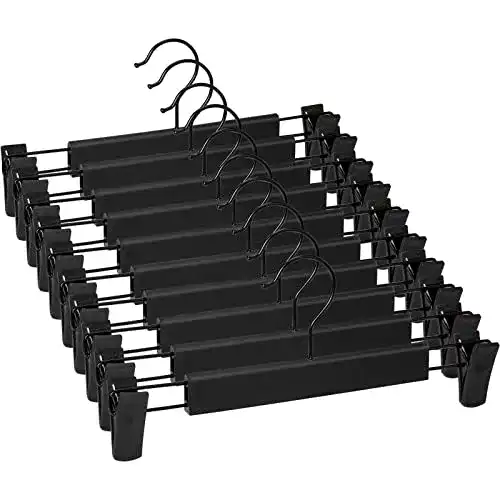 Hosenbügel Lamitocs 10 Stück mit Antirutsch-Clips und Platzsparendem Design