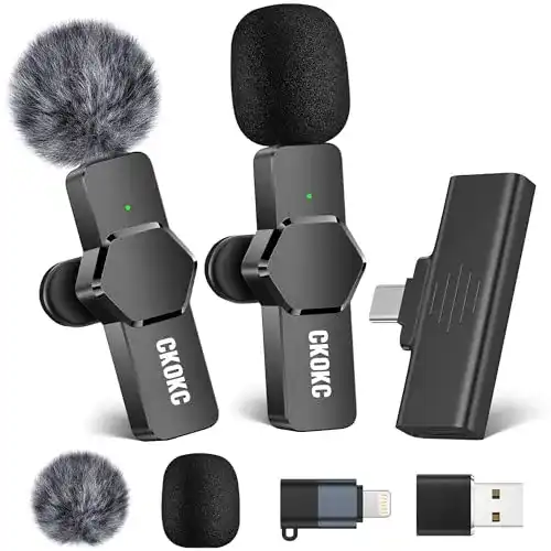 Kabelloses Lavalier Mikrofon CKOKC für iPhone und Android