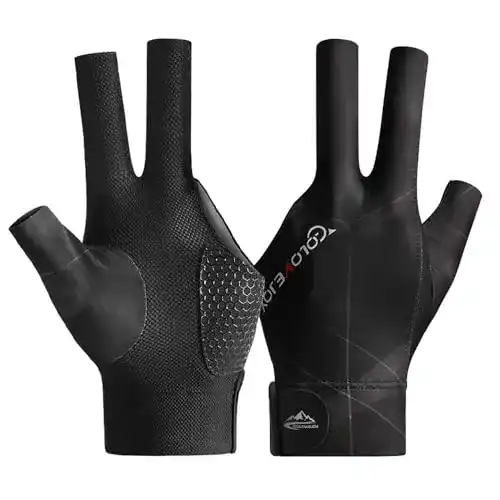 Billardhandschuh für Snooker und Pool Rutschfeste und verstellbare Handschuhe