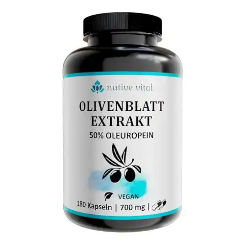 Olivenblattextrakt Native Vital – 50% Oleuropein, 180 Kapseln
