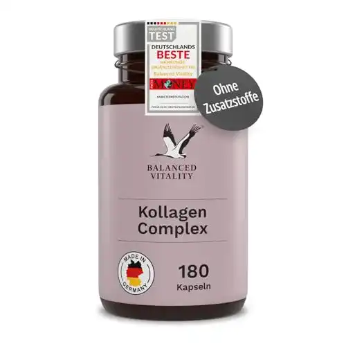 Hyaluron-Kollagen-Kapseln von Balanced Vitality für Haut und Gelenke