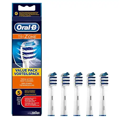 Oral-B TriZone Aufsteckbürsten für elektrische Zahnbürsten, 5 Stück