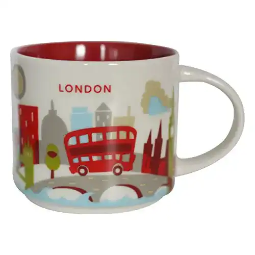 Starbucks Tasse London mit englischen Attraktionen