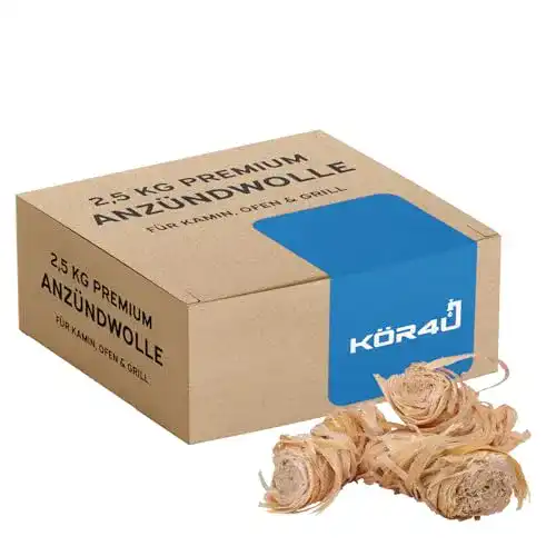 Kaminanzünder kör4u Anzündwolle 2,5kg, Bioanzünder in Wachs