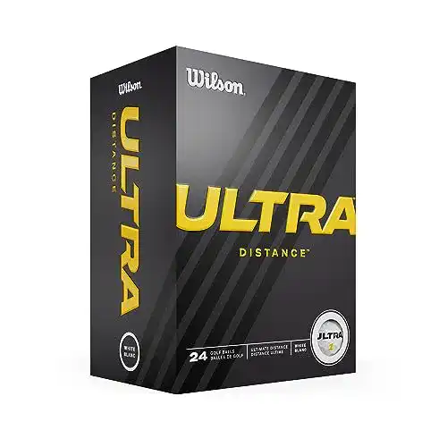 Wilson Golfbälle Ultra Distance im 24er Pack, zweiteilig, weiß