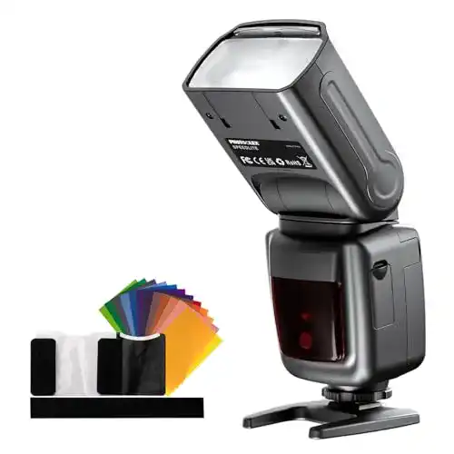 Photolex FK300 Blitzgerät für Canon, Nikon und Sony Kameras