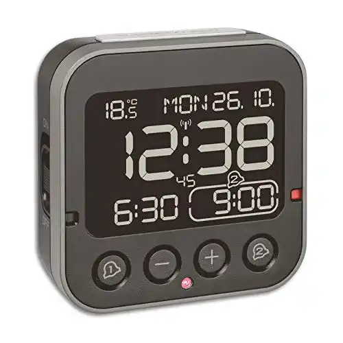 Digitaler Wecker TFA Dostmann Bingo 2.0 mit Funkuhr und Thermometer