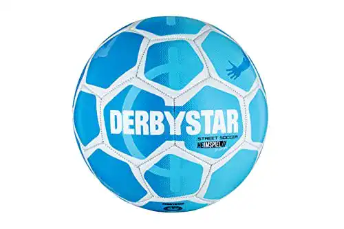 Derbystar Street Soccer Fußball in Neonblau Größe 5