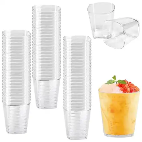 Plastikbecher Sltaxar 50 Stück transparent 200 ml Mehrwegbecher