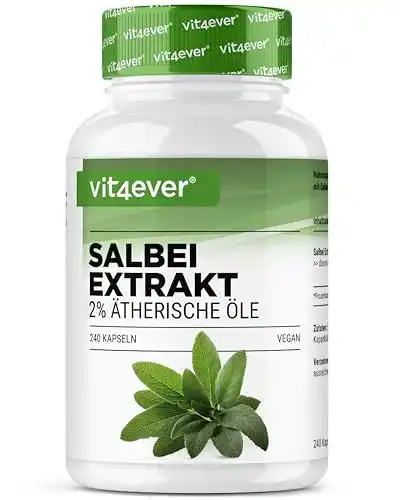 Salbei Kapseln Vit4Ever – 240 hochdosierte Kapseln mit 6000 mg