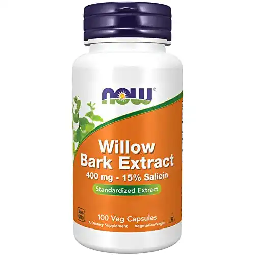 Weidenrindenextrakt von Now Foods – 400mg, 100 vegane Kapseln