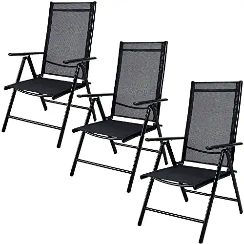 Alu Gartenstühle Casaria Gartenstuhl 3er Set Klappbar