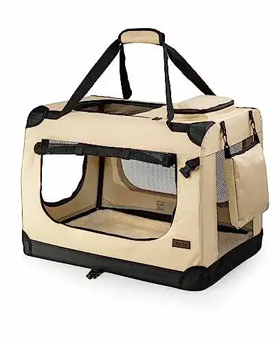 Hundebox für Auto und Reisen – Faltbare Transportbox für Hunde und Katzen