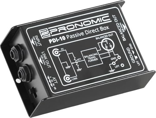 Pronomic PDI-10 passive DI-Box für unsymmetrische und symmetrische Signale